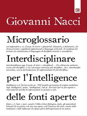 cover image of Microglossario Interdisciplinare per l'Intelligence delle Fonti Aperte